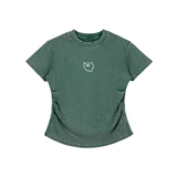 Vintage Washed Bodycon Cotton T-Shirt
