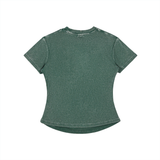 Vintage Washed Bodycon Cotton T-Shirt