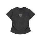 Vintage Washed Bodycon Cotton T-Shirt